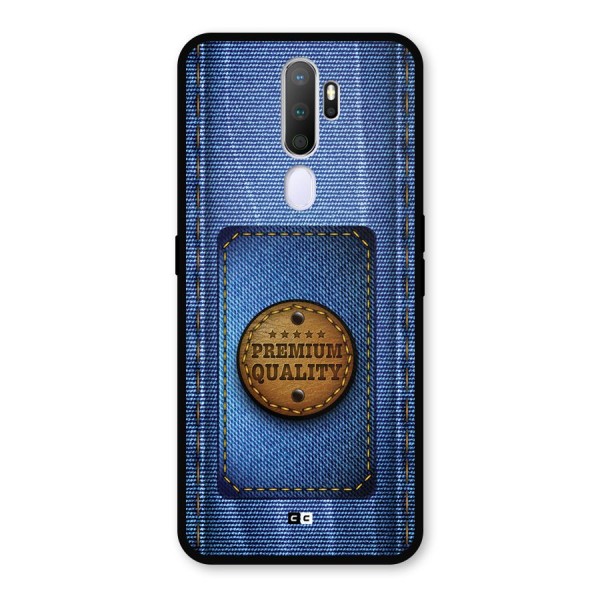 Premium Quality Denim Metal Back Case for Oppo A9 (2020)