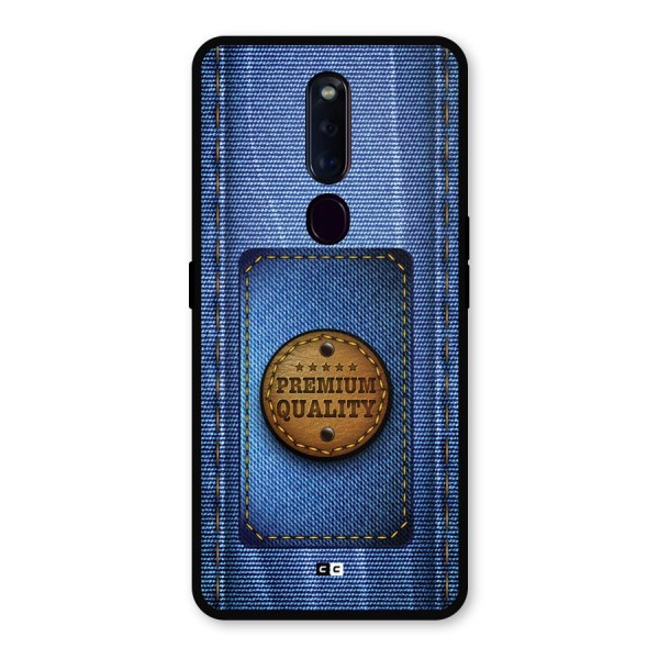 Premium Quality Denim Metal Back Case for Oppo F11 Pro