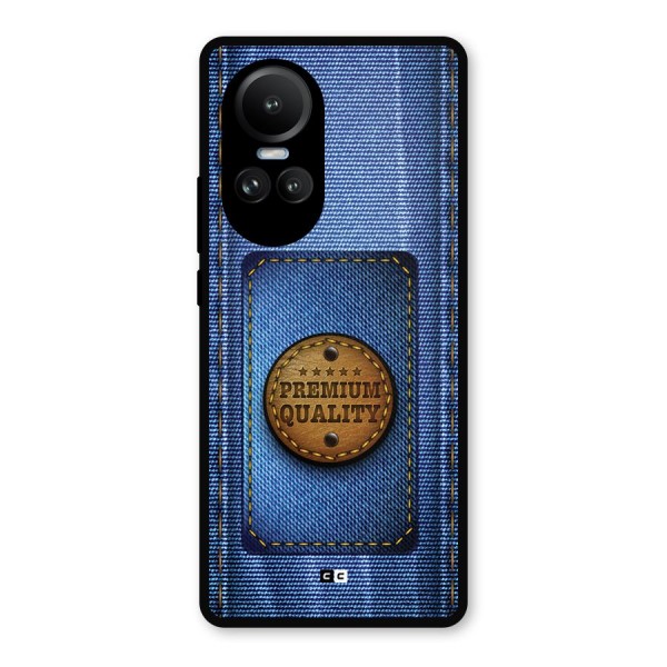 Premium Quality Denim Metal Back Case for Oppo Reno10 Pro