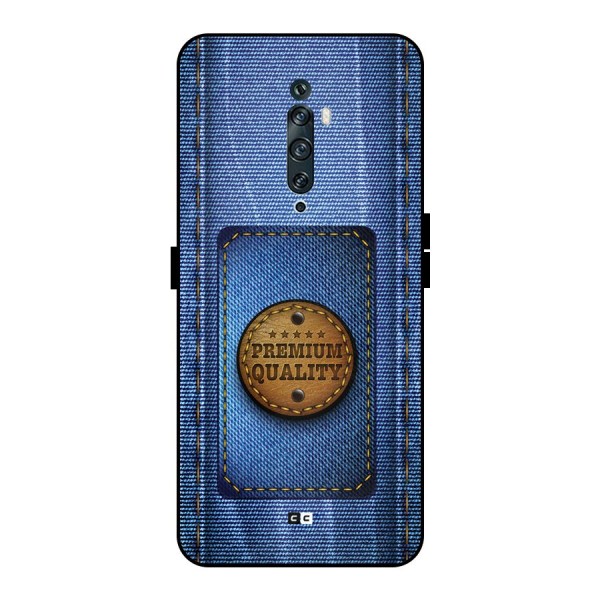 Premium Quality Denim Metal Back Case for Oppo Reno2 F