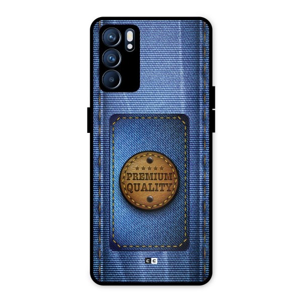 Premium Quality Denim Metal Back Case for Oppo Reno6 5G