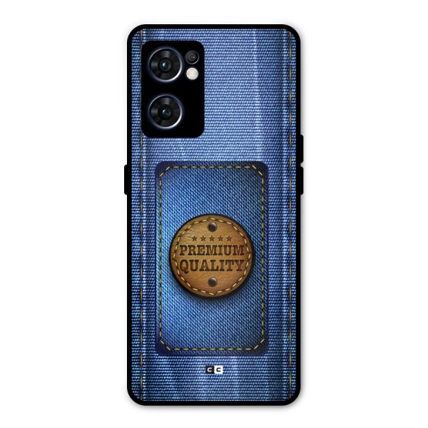 Premium Quality Denim Metal Back Case for Oppo Reno7 5G