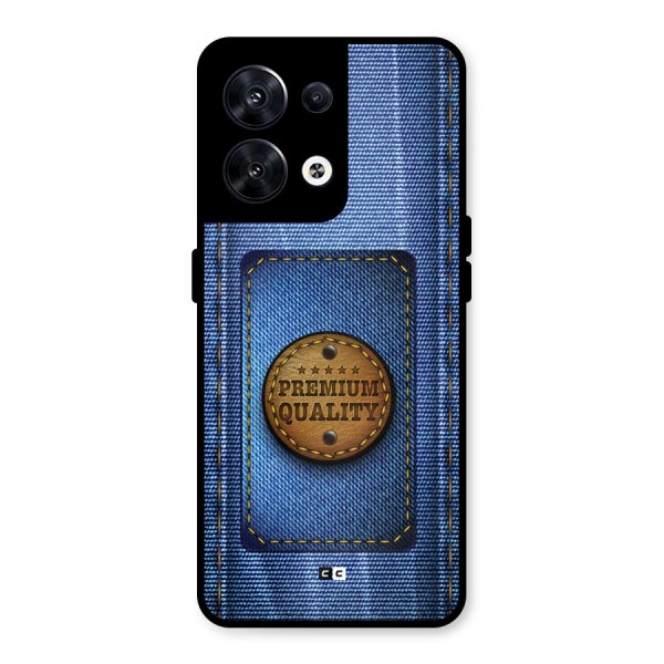 Premium Quality Denim Metal Back Case for Oppo Reno8 5G