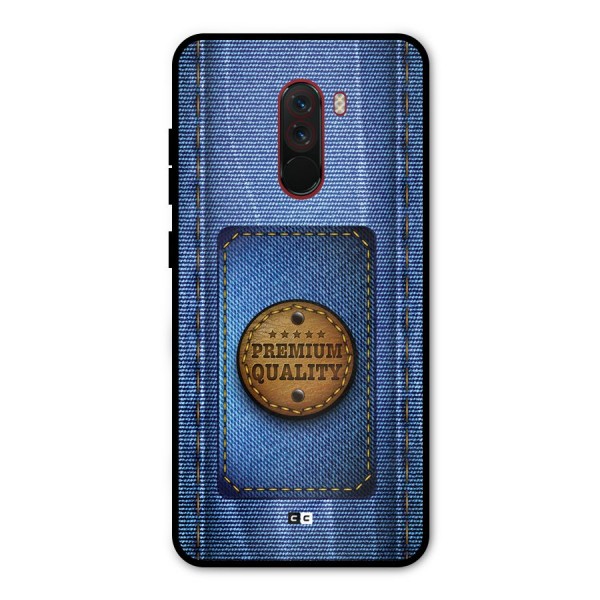 Premium Quality Denim Metal Back Case for Poco F1