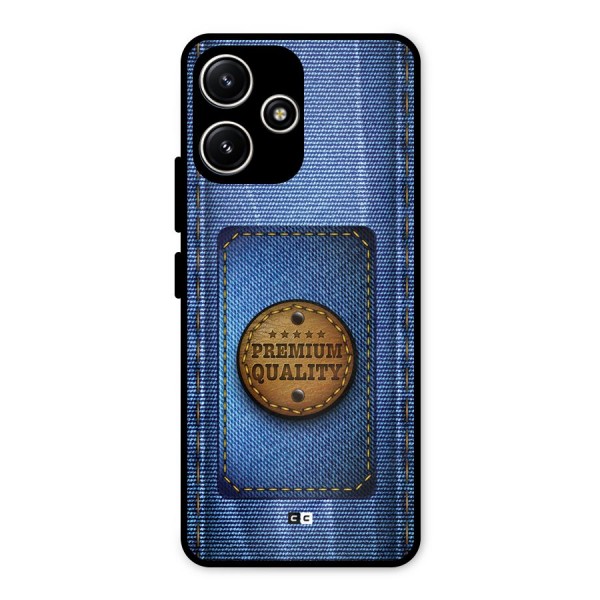 Premium Quality Denim Metal Back Case for Poco M6 Pro