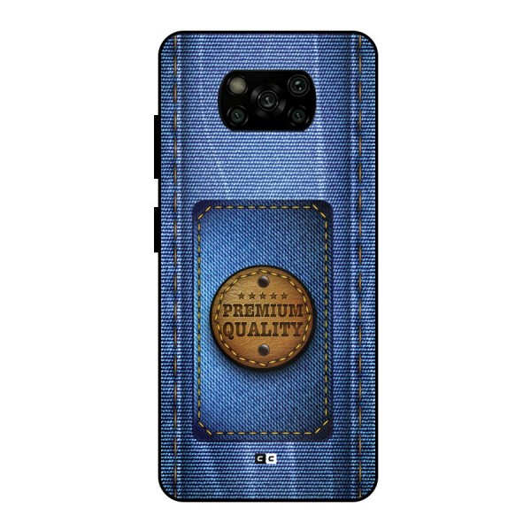 Premium Quality Denim Metal Back Case for Poco X3