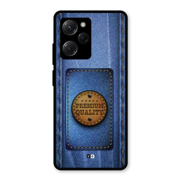 Premium Quality Denim Metal Back Case for Poco X5 Pro