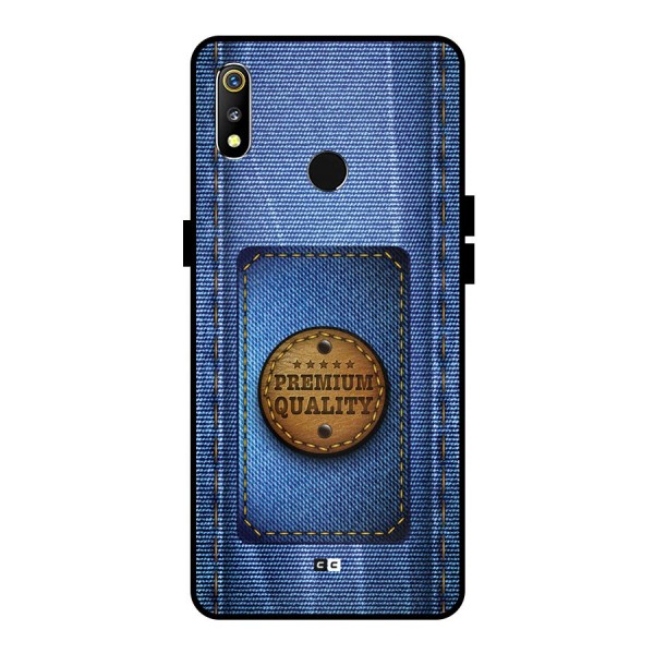 Premium Quality Denim Metal Back Case for Realme 3