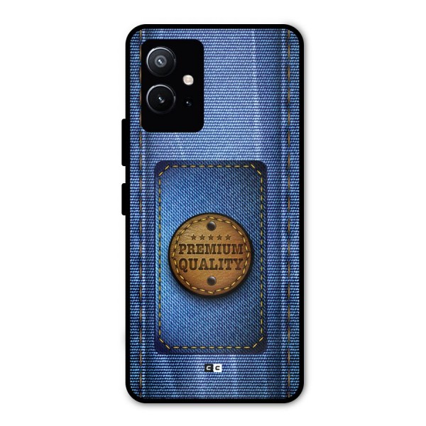 Premium Quality Denim Metal Back Case for Vivo T1 5G