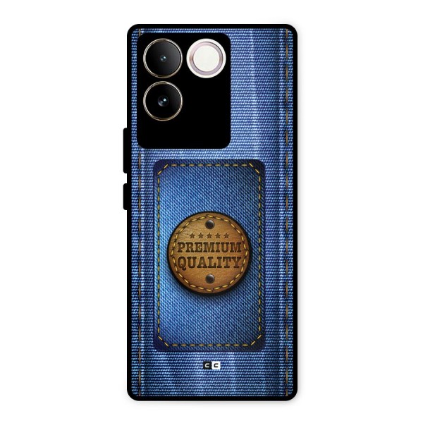 Premium Quality Denim Metal Back Case for Vivo T2 Pro