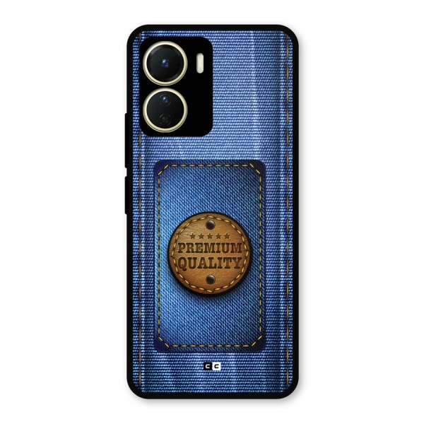 Premium Quality Denim Metal Back Case for Vivo T2x