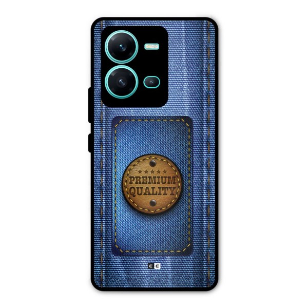 Premium Quality Denim Metal Back Case for Vivo V25