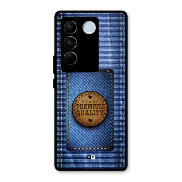 Premium Quality Denim Metal Back Case for Vivo V27 Pro