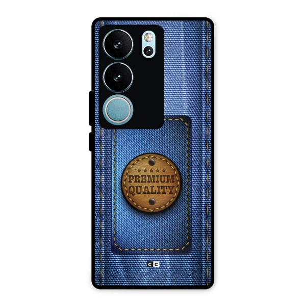 Premium Quality Denim Metal Back Case for Vivo V29 Pro