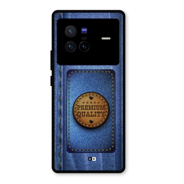 Premium Quality Denim Metal Back Case for Vivo X80