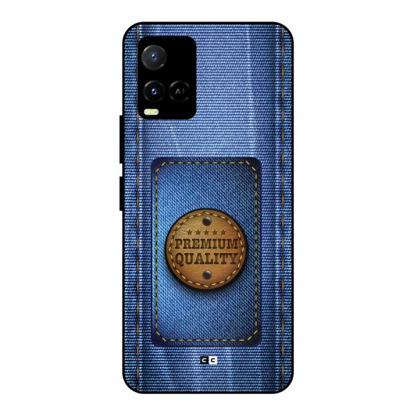 Premium Quality Denim Metal Back Case for Vivo Y21