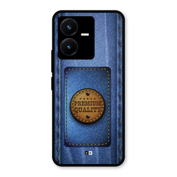 Premium Quality Denim Metal Back Case for Vivo Y22s