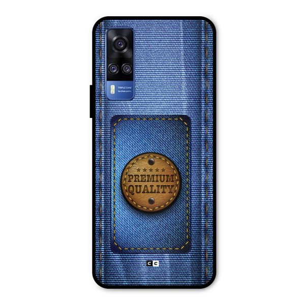 Premium Quality Denim Metal Back Case for Vivo Y31