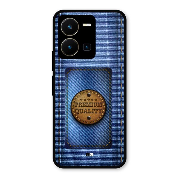 Premium Quality Denim Metal Back Case for Vivo Y35