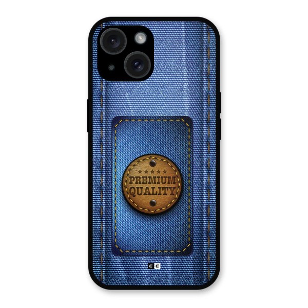 Premium Quality Denim Metal Back Case for iPhone 15