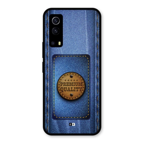 Premium Quality Denim Metal Back Case for iQOO Z3