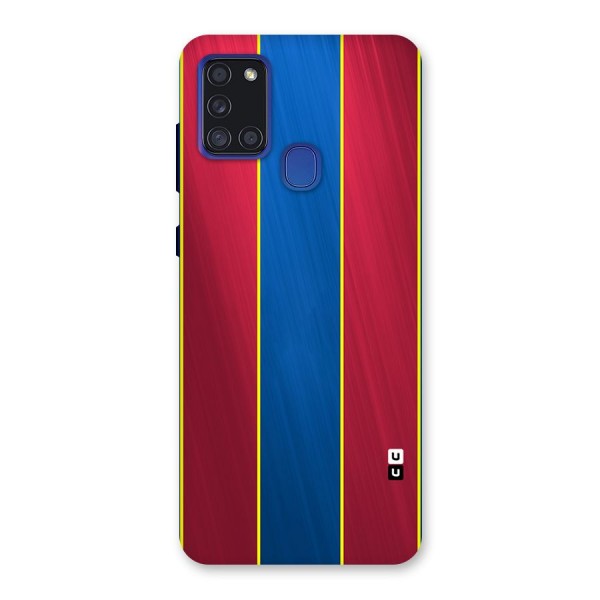 Premium Vertical Stripes Back Case for Galaxy A21s