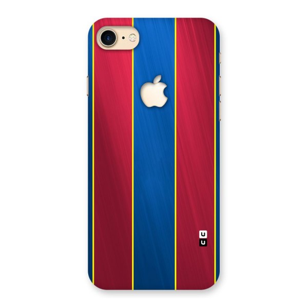 Premium Vertical Stripes Back Case for iPhone 7 Apple Cut