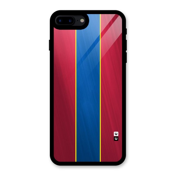 Premium Vertical Stripes Glass Back Case for iPhone 7 Plus