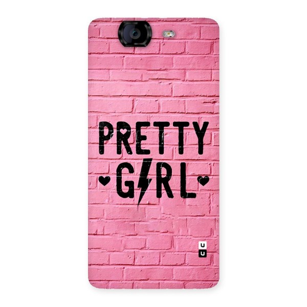 Pretty Girl Wall Back Case for Canvas Knight A350