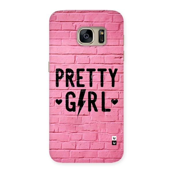 Pretty Girl Wall Back Case for Galaxy S7