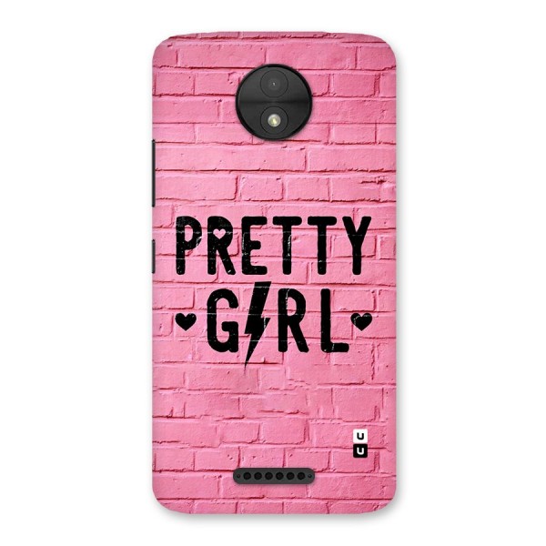 Pretty Girl Wall Back Case for Moto C