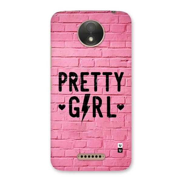 Pretty Girl Wall Back Case for Moto C Plus