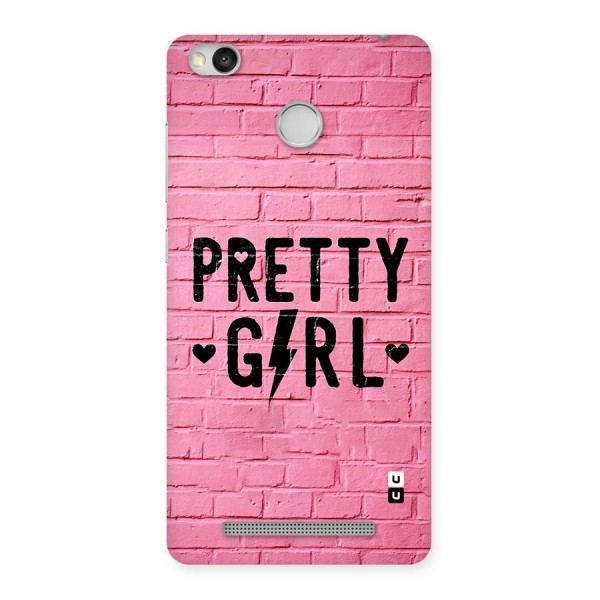 Pretty Girl Wall Back Case for Redmi 3S Prime