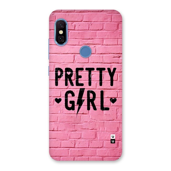 Pretty Girl Wall Back Case for Redmi Note 6 Pro