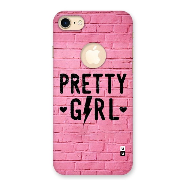 Pretty Girl Wall Back Case for iPhone 8 Logo Cut