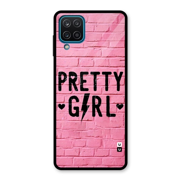 Pretty Girl Wall Glass Back Case for Galaxy A12