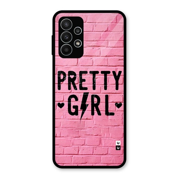 Pretty Girl Wall Glass Back Case for Galaxy A23