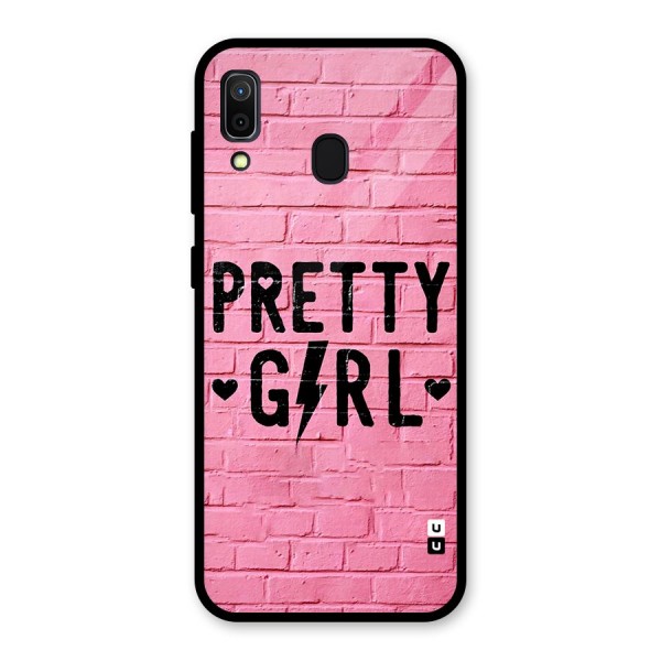 Pretty Girl Wall Glass Back Case for Galaxy A30