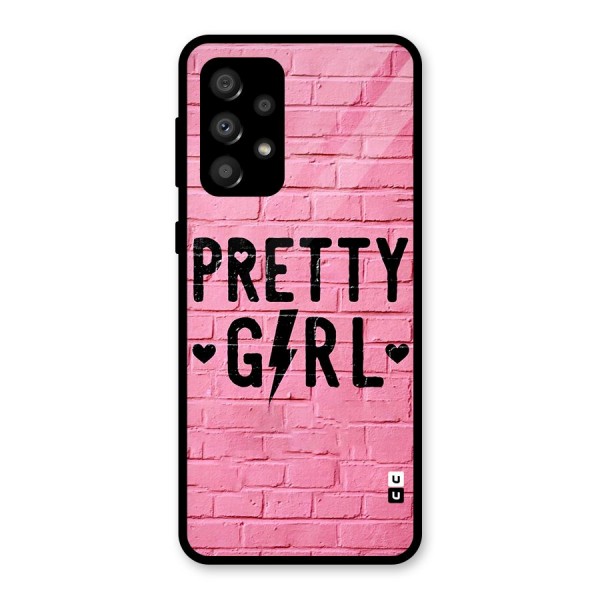 Pretty Girl Wall Glass Back Case for Galaxy A32