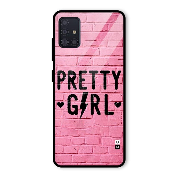 Pretty Girl Wall Glass Back Case for Galaxy A51