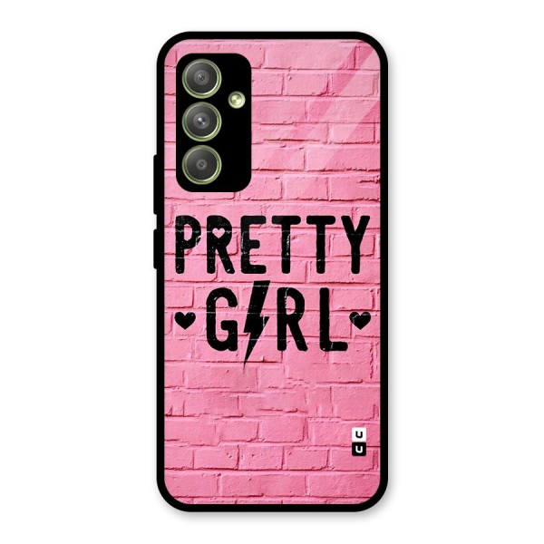 Pretty Girl Wall Glass Back Case for Galaxy A54