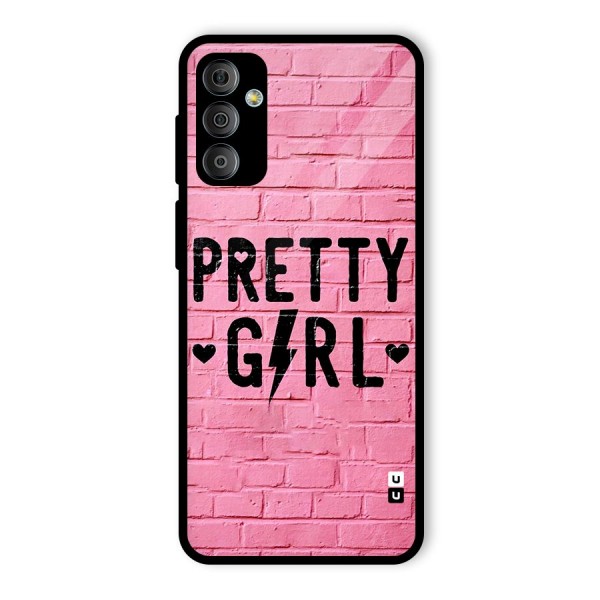 Pretty Girl Wall Glass Back Case for Galaxy F23