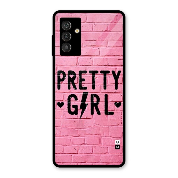 Pretty Girl Wall Glass Back Case for Galaxy M13