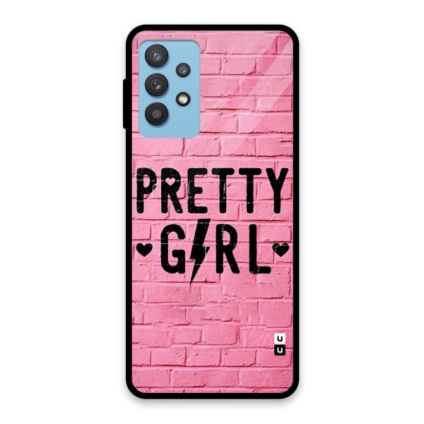 Pretty Girl Wall Glass Back Case for Galaxy M32 5G