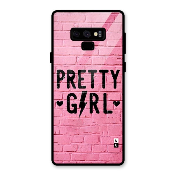 Pretty Girl Wall Glass Back Case for Galaxy Note 9