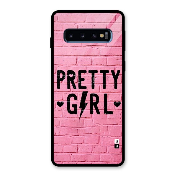 Pretty Girl Wall Glass Back Case for Galaxy S10