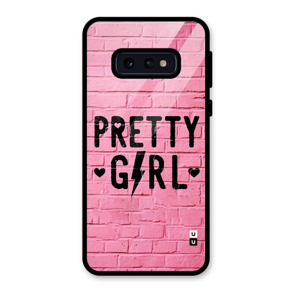 Pretty Girl Wall Glass Back Case for Galaxy S10e