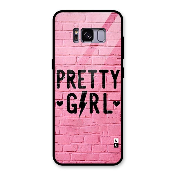 Pretty Girl Wall Glass Back Case for Galaxy S8