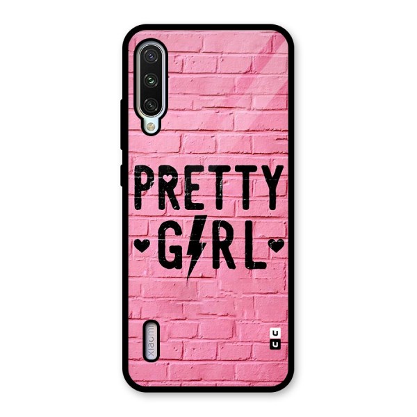 Pretty Girl Wall Glass Back Case for Mi A3