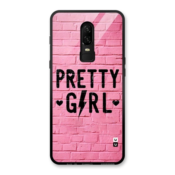Pretty Girl Wall Glass Back Case for OnePlus 6